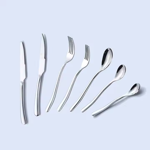 Ensemble de couverts en acier inoxydable de qualité hôtelière |   Couverts résistants à la rouille et durables pour les cuisines commerciales et les buffets - Product Image 1