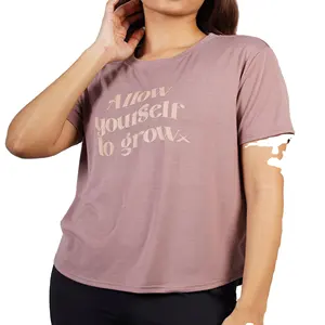New Arrival Custom Logo Printed Women's T-Shirts 100% Cotton Free Size Heavyweigh Summer Spring Gym Casual streetwear T -Shirt
