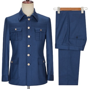 Nouveau Prix Abordable Vente en Gros Sur Mesure Costume de Bureau Formel de Luxe pour Homme en Laine Imprimée Double Boutonnage de Haute Qualité 2026 - Product Image 2