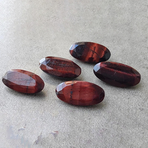 Natural <b>Red</b> Tiger Eye Faceted Cut Oval Shape Calibrated Loose Gemstone for Jewelry Making All Sizes Available - Product Image 3