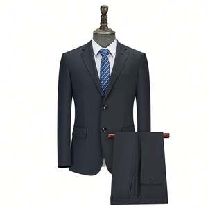 Trajes de oficina para hombre de alta calidad en azul real, traje formal de negocios para hombre con conjunto de 2 piezas. - Product Image 1