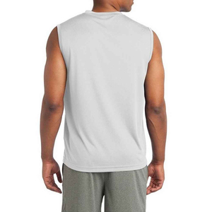 <b>Men's</b> <b>Black</b> Sleeveless <b>Tank</b> <b>Top</b> O-Neck Solid Knitted Casual Fit Lightweight Summer Wear - Product Image 3