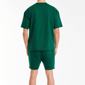 Oem Wholesale Men's Short <b>Sets</b> Custom Logo Spandex Cotton Breathable Summer Clothing Heavyweight Solid Color Best Manufacturer - Product Image 3