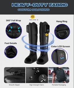 Masseur de jambes à 4 chambres, bottes de compression pneumatique intelligentes avec application, rechargeables sans fil, sur mesure, usine ODM AS ALL START - Product Image 3