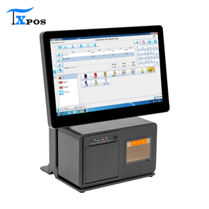 Boîtier métallique Taixun pour terminal de point de vente à double écran tactile 15,6 pouces, processeur Intel I3/i5/i7, stockage SSD 128G-500G, Android/Windows - Product Image 1