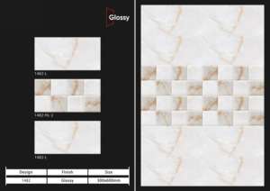 Azulejos de Porcelana de Gran Formato con Acabado Brillante de 30X60CM Diseñados para Espacios Interiores Elegantes que Requieren un Revestimiento de Pared y Piso Duradero y Estilizado - Product Image 3