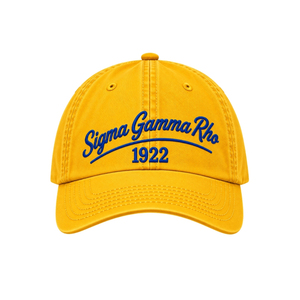 หมวกแก๊ปปักลายตัวอักษรกรีก Sigma Gamma Rho สำหรับผู้หญิง หมวกเบสบอลผ้าฝ้ายปักลายชมรมนักศึกษา ปรับขนาดได้ สวมใส่สบาย เหมาะกับกิจกรรมกลางแจ้ง ขายส่ง - Product Image 1