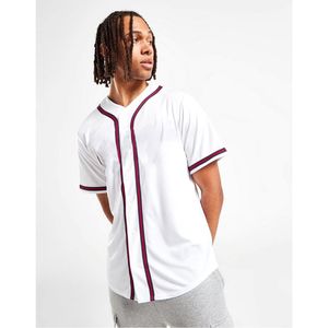Camiseta de Béisbol Personalizada con Rayas, para Hombre, Impresión Digital, Antibacteriana, sin Mangas, Cuello en V, Uniforme de Equipo, Camisas con Botones al por Mayor - Product Image 4