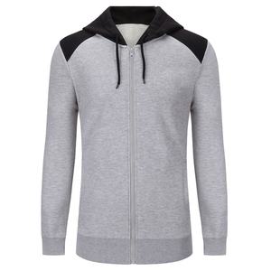 Autumn/Winter Men Customized Color Logo Breathable Quick-Dry Two-Piece <b>Set</b> Printed Pullover Hoodie Solid Tracksuit - Product Image 5