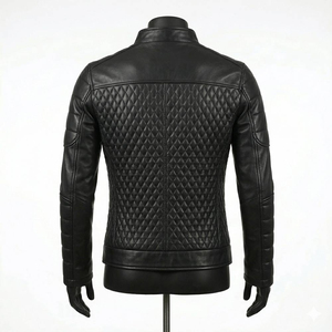 Nouvelle conception de veste en cuir pour homme, couleur personnalisée, streetwear, veste en cuir pour homme avec fermeture éclair intégrale et manteaux - Product Image 6