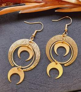 Boucles d'oreilles manchette multi-bohèmes, designs variés, fournisseur indien, bijoux en laiton, boucles d'oreilles manchette en laiton de qualité - Product Image 1