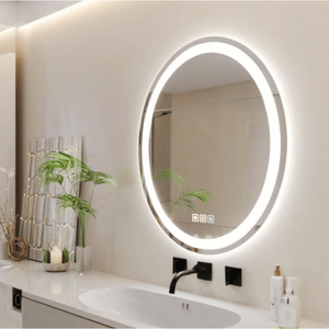Specchio LED Rettangolare da Bagno 28x20 Pollici, Montaggio a Parete, Vetro Temperato con Funzioni Anti-Appannamento e Anti-Rottura, Ideale per lo Spazzolamento dei Capelli - Product Image 3