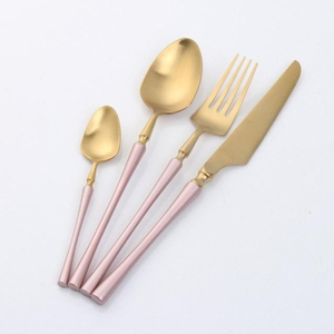 Affordable prices Flatware Set With Green <b>Plastic</b> Handles High <b>Mirror</b> Polish Dishwasher Safe Metal Cutlery For Catering - Product Image 2