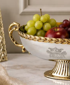 Handmade Stainless Steel Large <b>Punch</b> Wine <b>Bowl</b> with Brass Beaded Rim Elegant Gold Trim 5L Capacity Parties Events Decorative - Product Image 3
