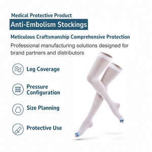 Medias antiembólicas para recuperación postoperatoria, con logotipo personalizado OEM, empaque personalizado, compresión graduada, antibacterianas, hasta el muslo. - Product Image 5