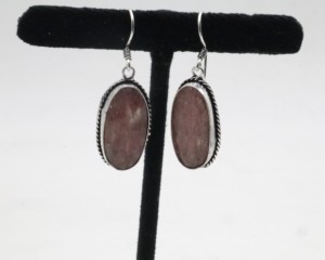 Natural Agate <b>Hoop</b> Earrings with German <b>Silver</b> – Handmade Gemstone <b>Hoop</b> Jewelry for Women - Product Image 1