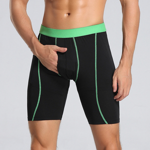 <b>Men</b> Compression <b>Shorts</b> Mid Waist Elastic Breathable Quick Dry Solid <b>Green</b> Spandex Polyester Sporty Style - Product Image 5