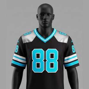 Maillot de football américain unisexe personnalisé en gros, brodé et cousu, short d'entraînement respirant, grandes tailles, 32 équipes couvertes - Product Image 2