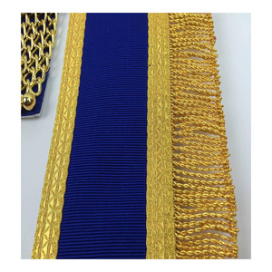 Conjunto de Mandil de Oficial Provincial Masónico Hecho a Mano, Collar Masónico Ceremonial, Guantes de Algodón Blancos para Regalia Masónica - Product Image 4