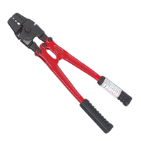 Herramienta de crimpado manual roja industrial y para bricolaje HS14 de 14 pulgadas (350 mm) con cortacables OEM/ODM, fabricada en Taiwán