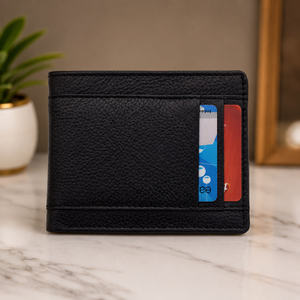 Cartera Bifold de Cuero Genuino Premium para Hombre con Bolsillo para Monedas y Protección RFID, Cartera de Cuero Marrón para Hombre con Múltiples Ranuras para Tarjetas - Product Image 1