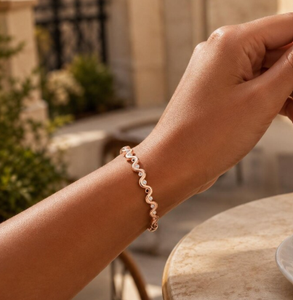 Bracelet en cuivre torsadé avec accent en strass, durable, sans produits chimiques, écologique, accessoires bio-énergétiques - Product Image 5