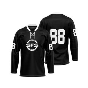Maillot de hockey sur glace personnalisé de haute qualité en sublimation, impression par transfert thermique, service OEM, couleurs/tailles personnalisées pour hommes et femmes - Product Image 4