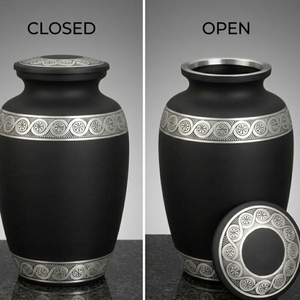 Customizable Aluminum Urn for Ashes - Handcrafted Metal Cremation Urn Adult Size - Polished <b>Memorial</b> <b>Vase</b> with Screw Top Lid for - Product Image 3