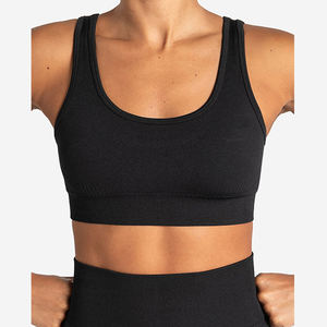 Vêtements d'été pour femmes, soutien-gorge de sport respirant en dentelle sans armatures, en Spandex/Nylon, taille haute, avec coussinets amovibles - Product Image 5