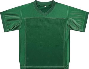 Camiseta Deportiva Verde con Cuello en V, Diseño de Paneles de Malla Ligera de Poliéster, Manga Corta - Product Image 1