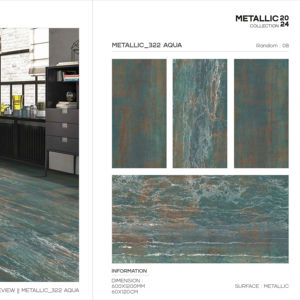 Azulejos de porcelana con superficie metálica para exportación, en tamaños de 60x120cm, 600x1200mm y 24x48, para diseño moderno de paredes y suelos interiores. - Product Image 1