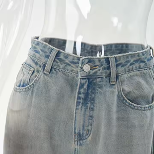 Jeans de Mezclilla Rectos de Color Sólido para Mujer, Corte Regular, 100% Algodón, Lavado Medio/Oscuro/Claro, Cómodos, Marca OARH INT INDUSTRY, 2026 - Product Image 4