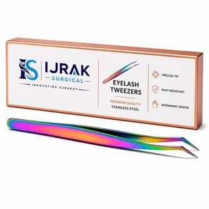 แหนบต่อขนตาปลายเรียบ Ijrak Surgical Professional Rainbow Stainless Steel ขนาด 10 มม. สำหรับต่อขนตาแบบละเอียด - Product Image 4