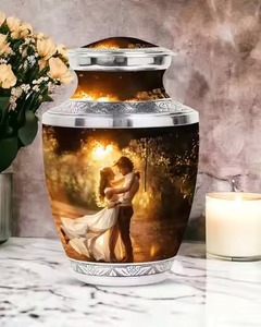 Best Selling White Aluminium Tiger Walking Cremation Memorial <b>Urn</b> for Adult Human Ashes Decorative Large <b>Urn</b> With Free Bag - Product Image 5