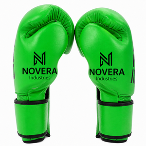 Gants de boxe personnalisés imperméables et respirants en cuir véritable avec lacets en crin de cheval et sangle de poignet réglable pour le kickboxing et la frappe - Product Image 3