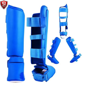 Espinilleras con cierre de velcro para protección deportiva de adultos, diseño ligero, uso en todas las estaciones - Product Image 6