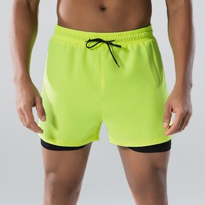 Adult Men's New Boxer Anti-Embarrassment Double-<b>Layer</b> Loose Quick-Drying Large Size Polyester/Nylon/Spandex <b>Mid</b>-Waist Drawstring - Product Image 6