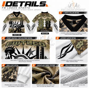 Custom Flag Layered <b>V</b>-<b>neck</b> Long Sleeve Breathable Quick-Dry Anti-Wrinkle Sports Jersey <b>Oversized</b> Mesh Unisex Streetwear - Product Image 4