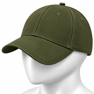 Gorra de Béisbol de Sarga Verde Oliva de 6 Paneles con Ojales, Unisex, Deportiva, Casual, con Hebilla Metálica, de Algodón Transpirable e Impermeable - Product Image 1