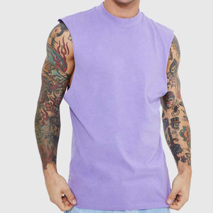 เสื้อกล้ามออกกำลังกายผู้ชาย ผ้าฝ้ายถักแบบกำหนดเอง สำหรับฟิตเนส เพาะกาย วิ่ง และเดินทาง - Product Image 1