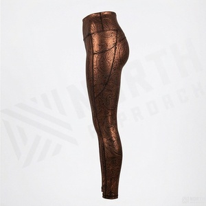 High Waist Full Length Paisley <b>Print</b> <b>Leggings</b> Women's Sporty Stretch Knitted Spandex Polyester Seamless All Seasons Wear - Product Image 3