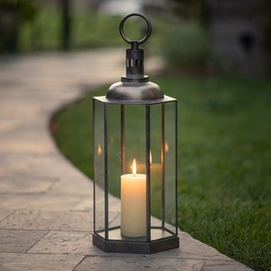 Portavelas Rectangular de Metal Negro Moderno para Decoración del Hogar, Uso Duradero en Exteriores y Jardines - Product Image 5