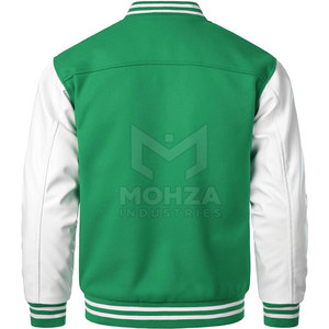 Chaqueta de Cuero para Hombre, Fabricada Profesionalmente, al por Mayor, con Mangas de Cuero, Estilo Letterman, Cierre Frontal, Informal, para Invierno, de Secado Rápido - Product Image 3
