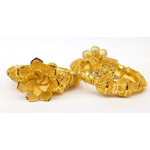 DUBAÏ 24KT PLAQUÉ OR KADA BRACELETS VIS DE TYPE 4GRM FABRIQUÉ AVEC UNIQNESS LE CHOIX DES FEMMES ÉLÉGANTES - Product Image 3