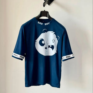 Camisetas Personalizadas Sublimadas de Manga Corta para Hombre, Cuello en V, Corte Holgado, Ecológicas, de Poliéster/Algodón, con Logotipo Impreso - Product Image 1