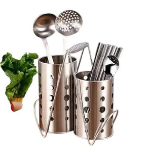 Organizer Steel Utensils Holder Stainless Steel Cutlery Holder for Kitchen Spoon Stand for <b>Dining</b> <b>Table</b> - Product Image 4