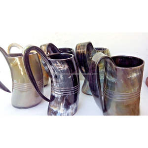 Meilleure qualité indienne en gros fabriquée à la main 600ml tasse de corne de style américain réutilisable de HUMRAN EXPORT - Product Image 1