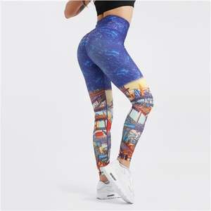 Leggings de yoga et de fitness pour femmes, taille haute, respirants, antibactériens, sans couture, pour la course à pied et la salle de sport - Spandex/Polyester, Leggings de sport BY BS - Product Image 6