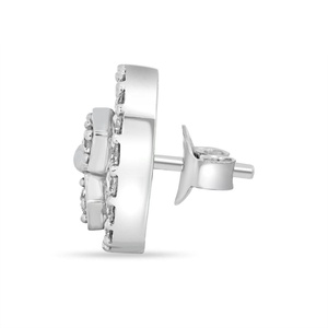 Pendientes Zarkan 2 en 1 Slick Soul en Oro de 18K con Diamante, Perla y Circonita - Product Image 4