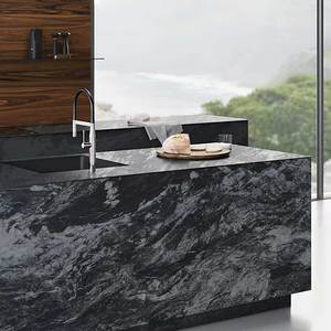 Premium Quality Marine Black Marble <b>Stone</b> Smooth Polished Finish for Interior Construction and Luxury Styling Use - Product Image 5